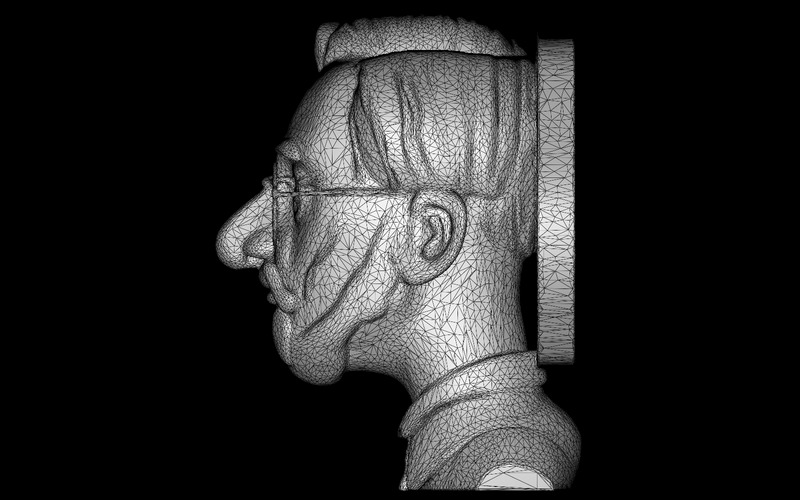 Vänliga glasögon byst gratis 3D-modell - Features Image 6