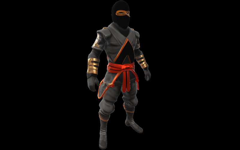 Model postaci ninja Stealth Master w 3D - Obraz funkcji 3