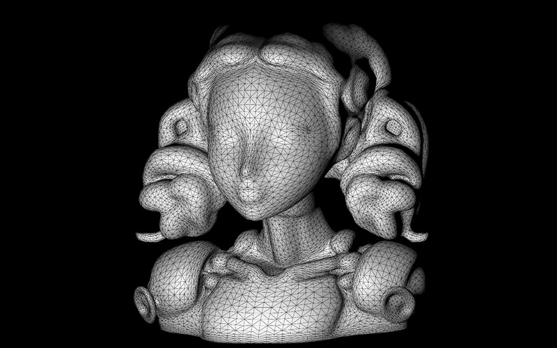 Female Android Bust 3D Model - Features Image 2