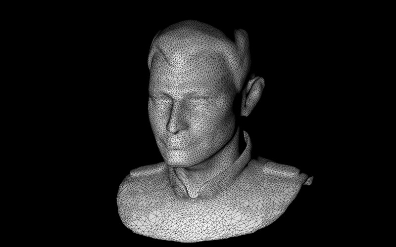 Japoński wojownik Maska Model 3D - Obraz funkcji 2