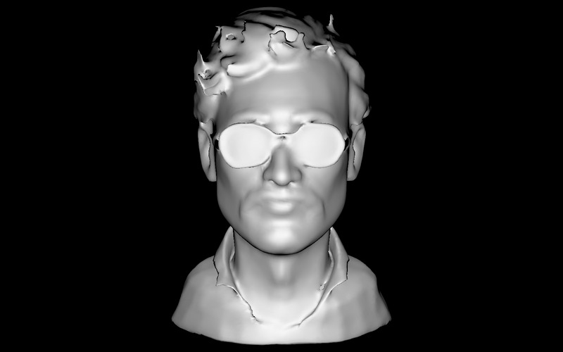Modernistisk ögonbindel byst gratis 3d-utskriftsmodell - Features Image 5