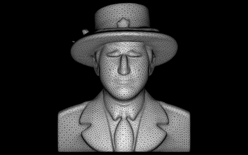 Detective Noir Busto Modello 3D - Caratteristiche Immagine 6