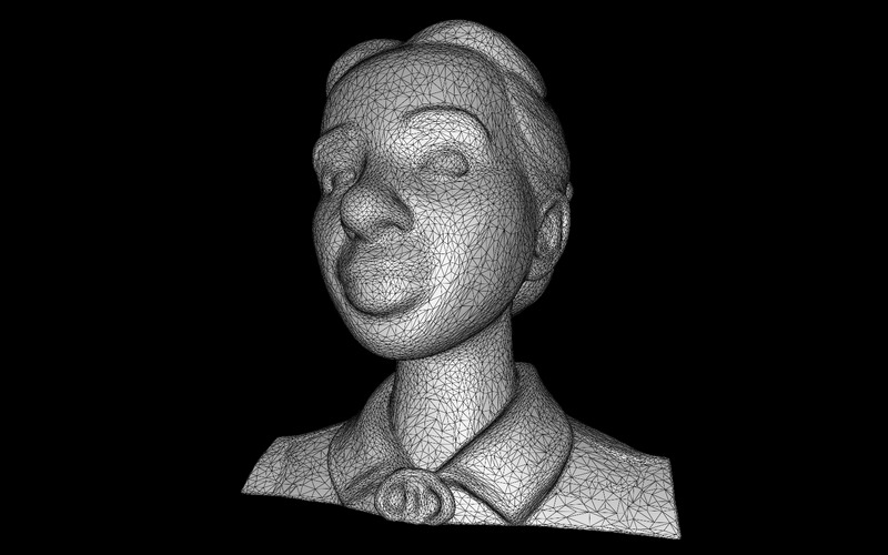 复古未来派半身像“霓虹女神异闻录”免费 3D 模型 - Features Image 2