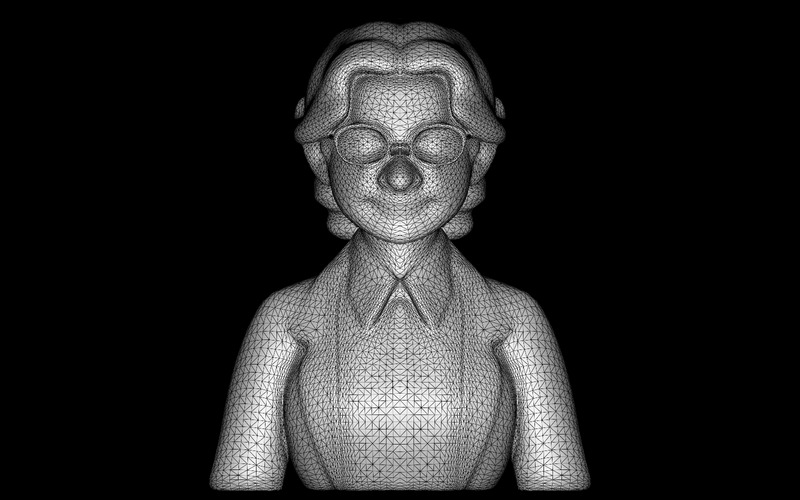 Gentle Grandma Bust 3D Model - Features Image 4