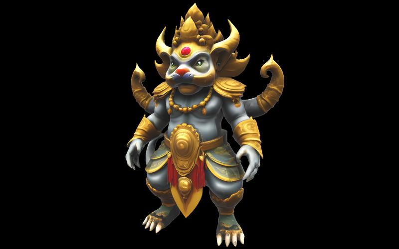 Mythic Realms: AI‑Crafted Fantasy Guardians 3D Pack 3D Model - Features Image 12