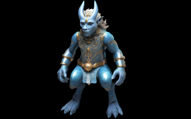 Guardiani cornuti mistici - Pacchetto modello 3D di creature fantasy - Caratteristiche Immagine 20