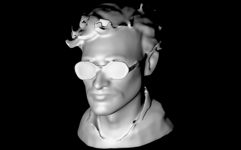 Modernistisk ögonbindel byst gratis 3d-utskriftsmodell - Features Image 1
