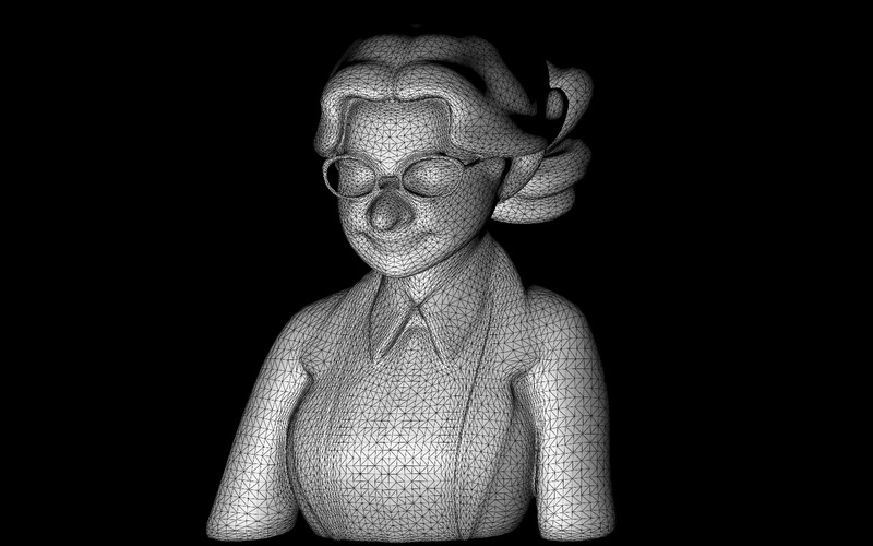 Gentle Grandma Bust 3D Model - Features Image 8