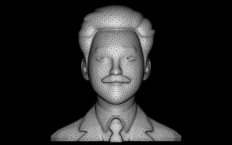 Modello 3D di busto di gentiluomo moderno - Caratteristiche Immagine 6