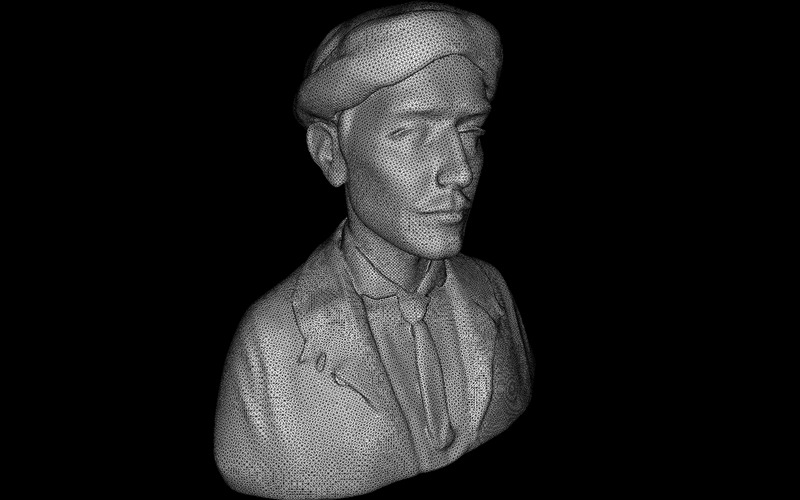 Model 3D popiersia myśliciela w turbanie - Obraz funkcji 2
