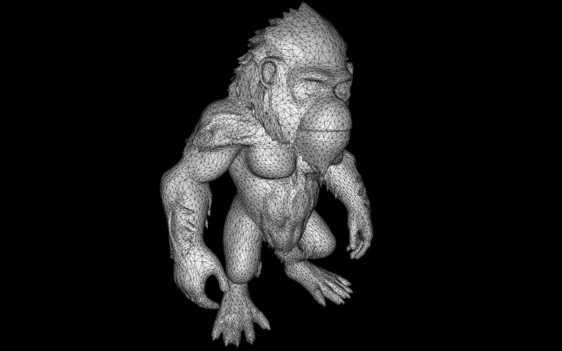 Savage Primal Gorilla Evolution Pack Model 3D - Obraz funkcji 3