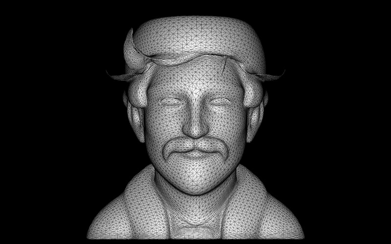 Model popiersia Dapper Gentleman w 3D - Obraz funkcji 6