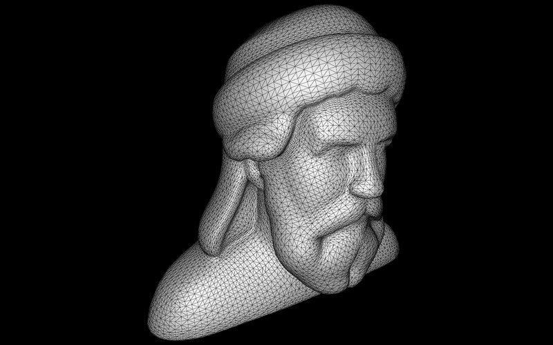O modelo 3D do busto do turbante sábio - Features Image 2
