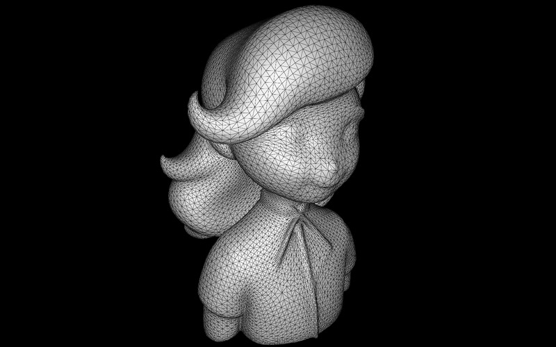 Pastel Dream Girl Bust Model 3D Print - Obraz funkcji 4