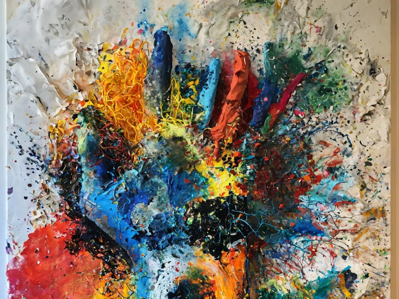 Vibrant Explosion: AI Abstract Art Collection - Features Image 5