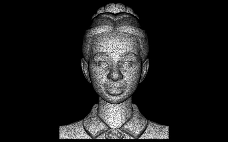 复古未来派半身像“霓虹女神异闻录”免费 3D 模型 - Features Image 6