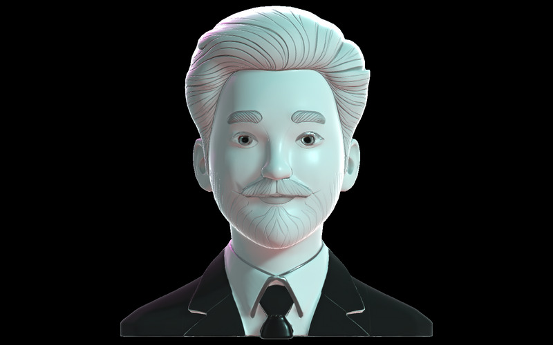 Modello 3D di busto di gentiluomo moderno - Caratteristiche Immagine 5