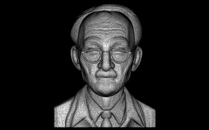 Reflekterande Scholar byst gratis 3D-modell - Features Image 4