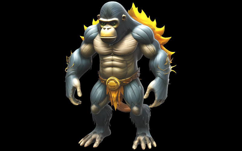Savage Primal Gorilla Evolution Pack Model 3D - Obraz funkcji 24