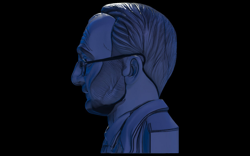 Reflekterande Scholar byst gratis 3D-modell - Features Image 5