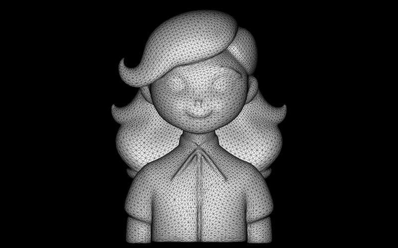 Pastel Dream Girl Bust Model 3D Print - Obraz funkcji 6