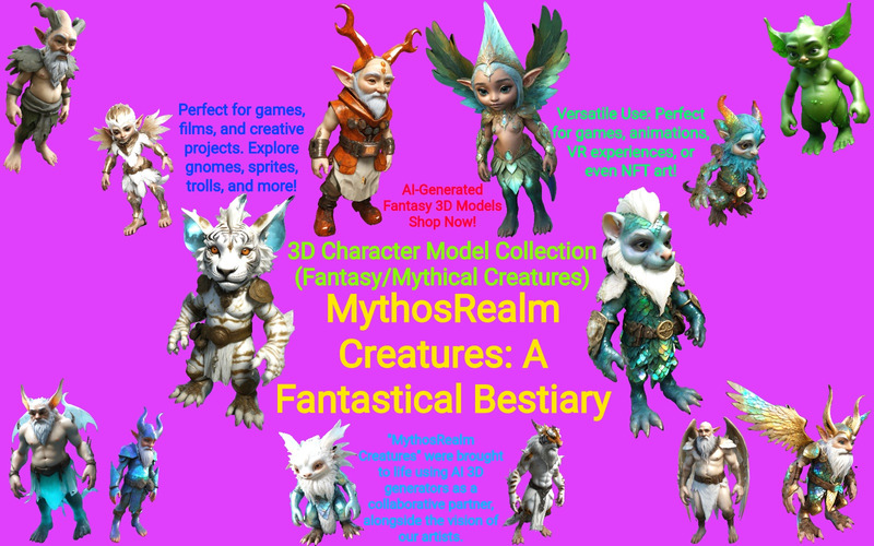 MythosRealm Creatures: Фантастическая 3D-модель бестиария - Features Image 1