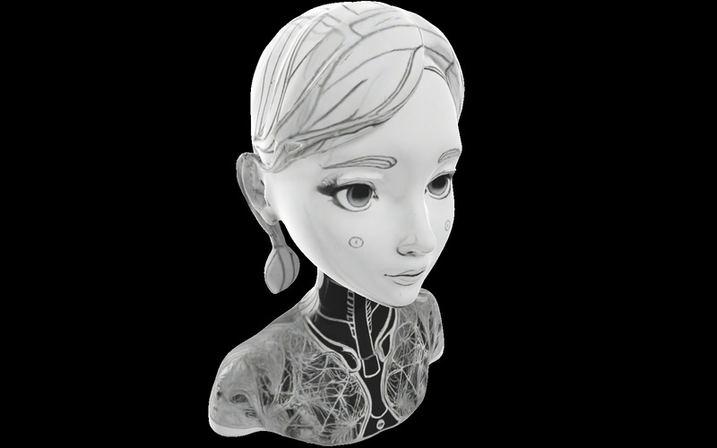 Cyber Maiden Model wydrukowany w 3D - Obraz funkcji 1