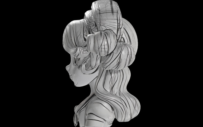 艾莉公主收藏品半身像免费 3D 模型 - Features Image 7