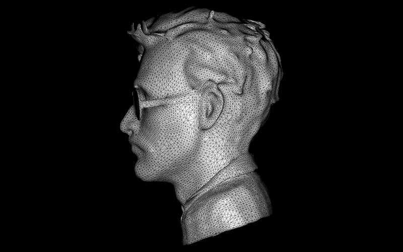 Modernistisk ögonbindel byst gratis 3d-utskriftsmodell - Features Image 8