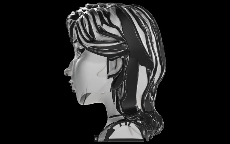 Stilize Kadın Büstü - Metalik Heykel 3D Model - Features Image 7