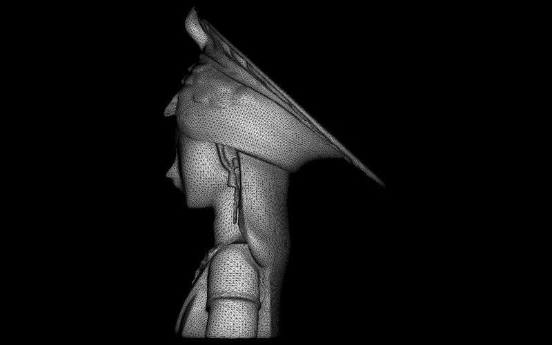 Królewski model popiersia księżniczki plemienia 3D - Obraz funkcji 6