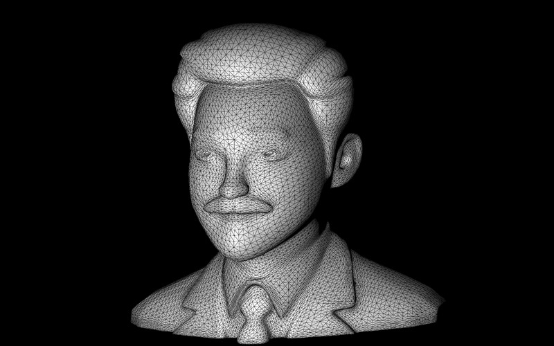 Modello 3D di busto di gentiluomo moderno - Caratteristiche Immagine 2