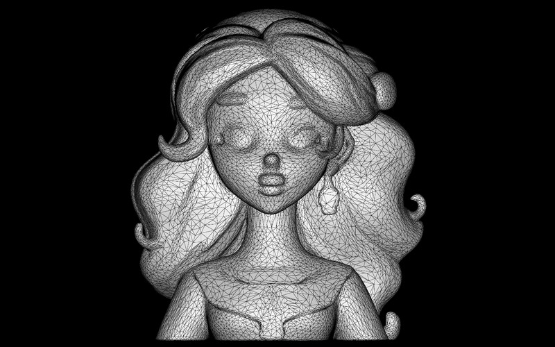 魔法公主装饰半身像免费 3D 模型 - Features Image 6