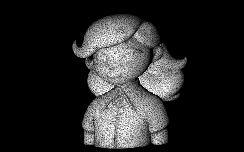 Pastel Dream Girl Bust Model 3D Print - Obraz funkcji 2