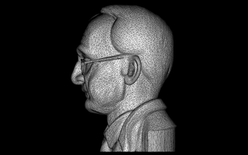 Reflekterande Scholar byst gratis 3D-modell - Features Image 6