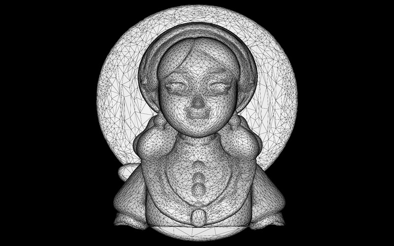 优雅的民间淑女雕像免费 3D 模型 - Features Image 4