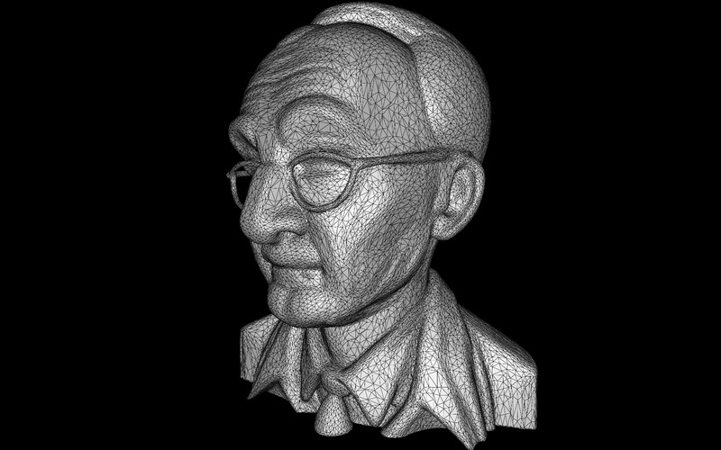 Reflekterande Scholar byst gratis 3D-modell - Features Image 8