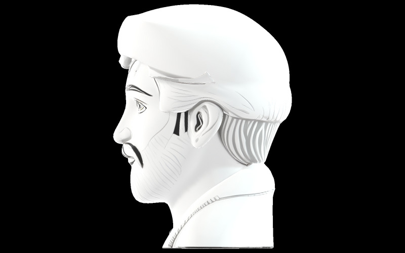 Model popiersia Dapper Gentleman w 3D - Obraz funkcji 7