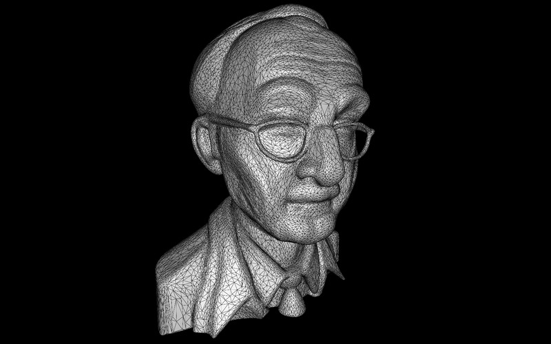 Reflekterande Scholar byst gratis 3D-modell - Features Image 2
