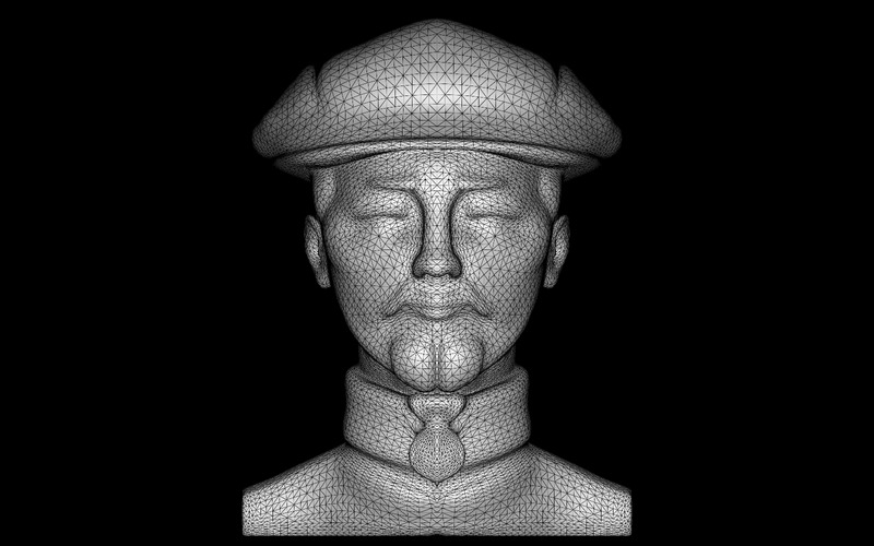 Ozdobny popiersie dżentelmena model 3D - Obraz funkcji 4