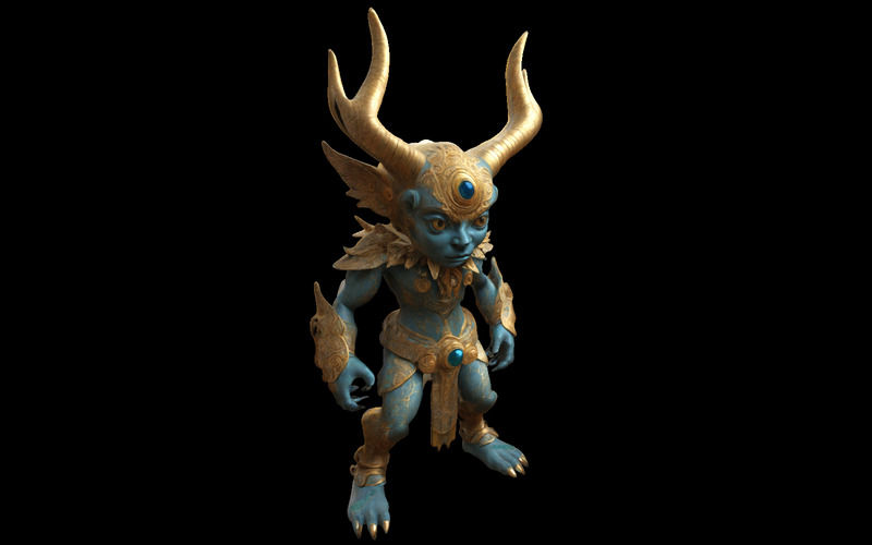 Collezione di modelli 3D di Guardiani Cornuti Mitici - Caratteristiche Immagine 22