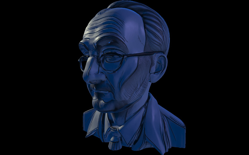 Reflekterande Scholar byst gratis 3D-modell - Features Image 7