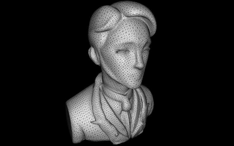 Refined Gentleman Bust 3D Model - Features Image 2