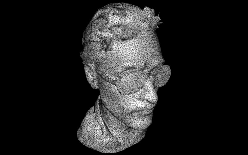 Modernistisk ögonbindel byst gratis 3d-utskriftsmodell - Features Image 4