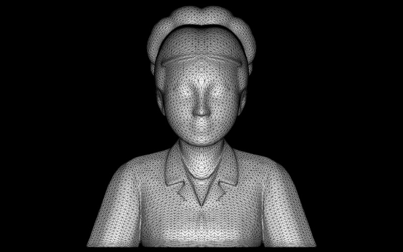 Biust Tradycyjna Elegancja - Rzeźba Kobieca Model 3D - Obraz funkcji 6