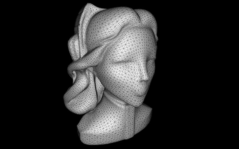 Futuristic Regal Bust 3D Model - Features Image 2