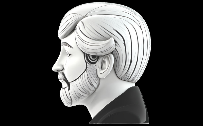Fantazyjny model popiersia turbanu 3D - Obraz funkcji 5