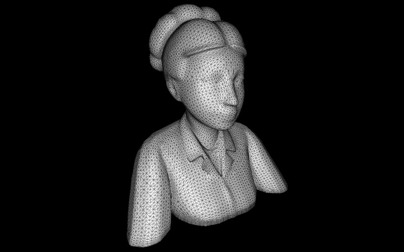 Biust Tradycyjna Elegancja - Rzeźba Kobieca Model 3D - Obraz funkcji 4