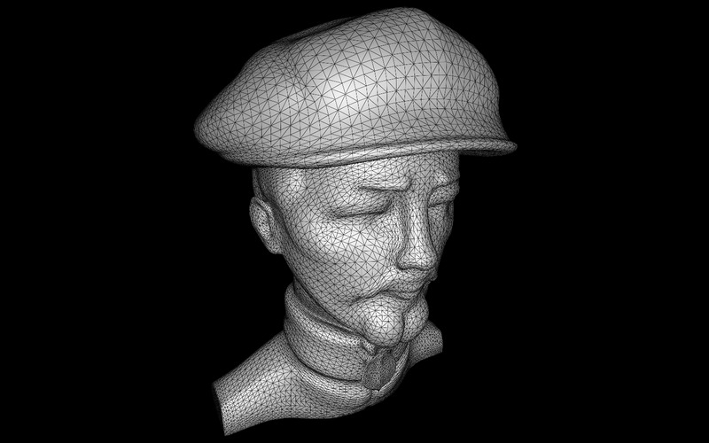 Ozdobny popiersie dżentelmena model 3D - Obraz funkcji 2