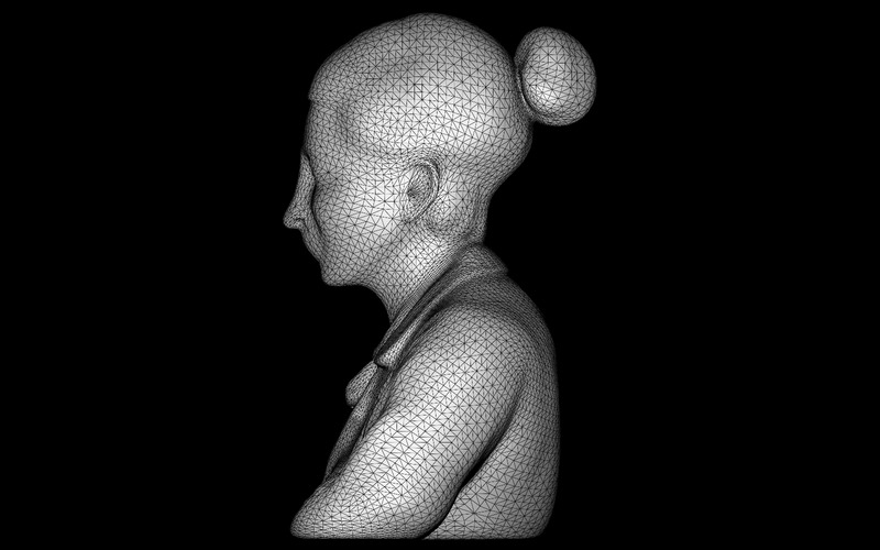 Popiersie portretowej kobiety pełnej wdzięku, model 3D do druku - Obraz funkcji 6